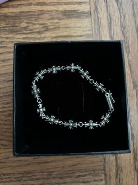 Sterling Silver Cross Link Bracelet